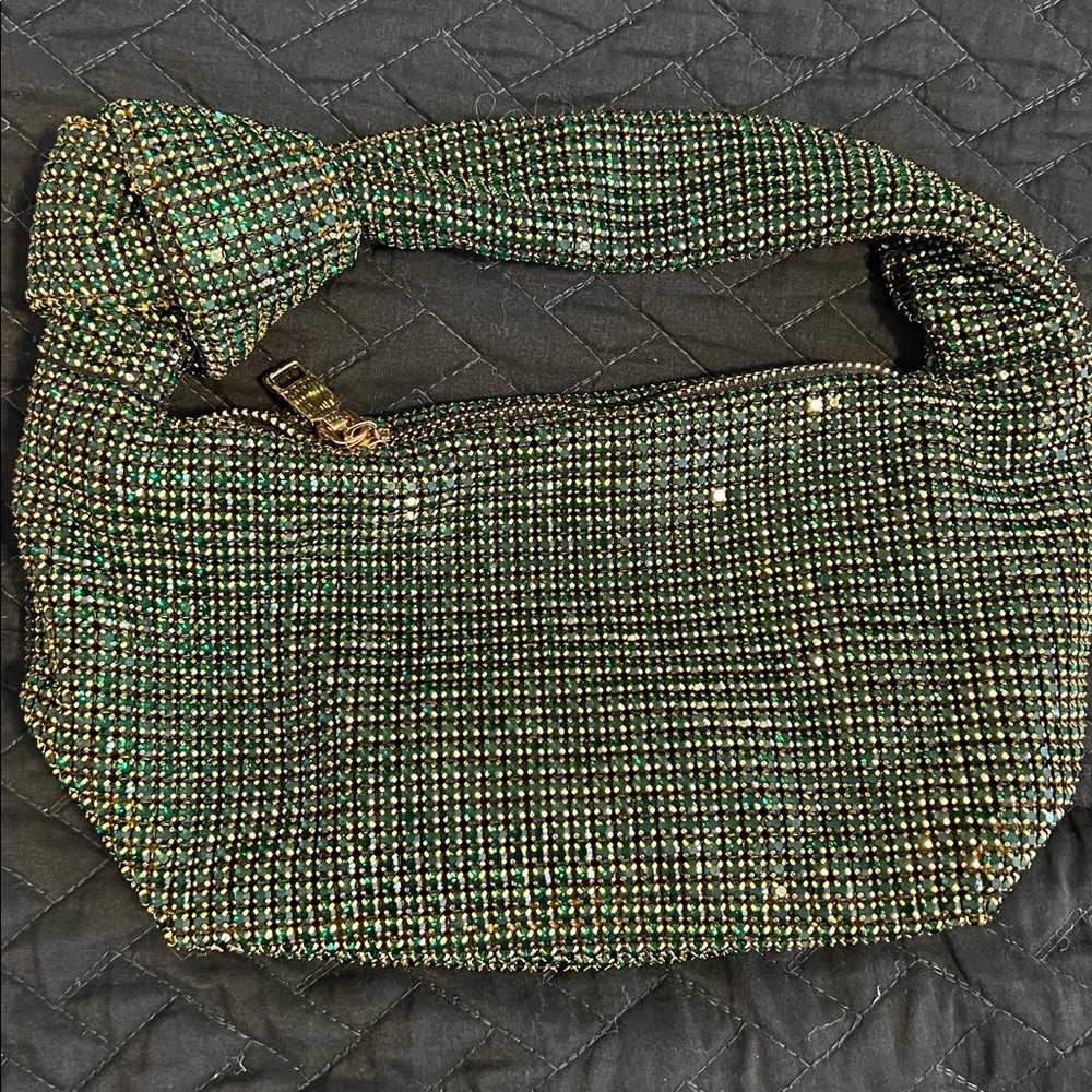 Green Rhinestone Handbag
